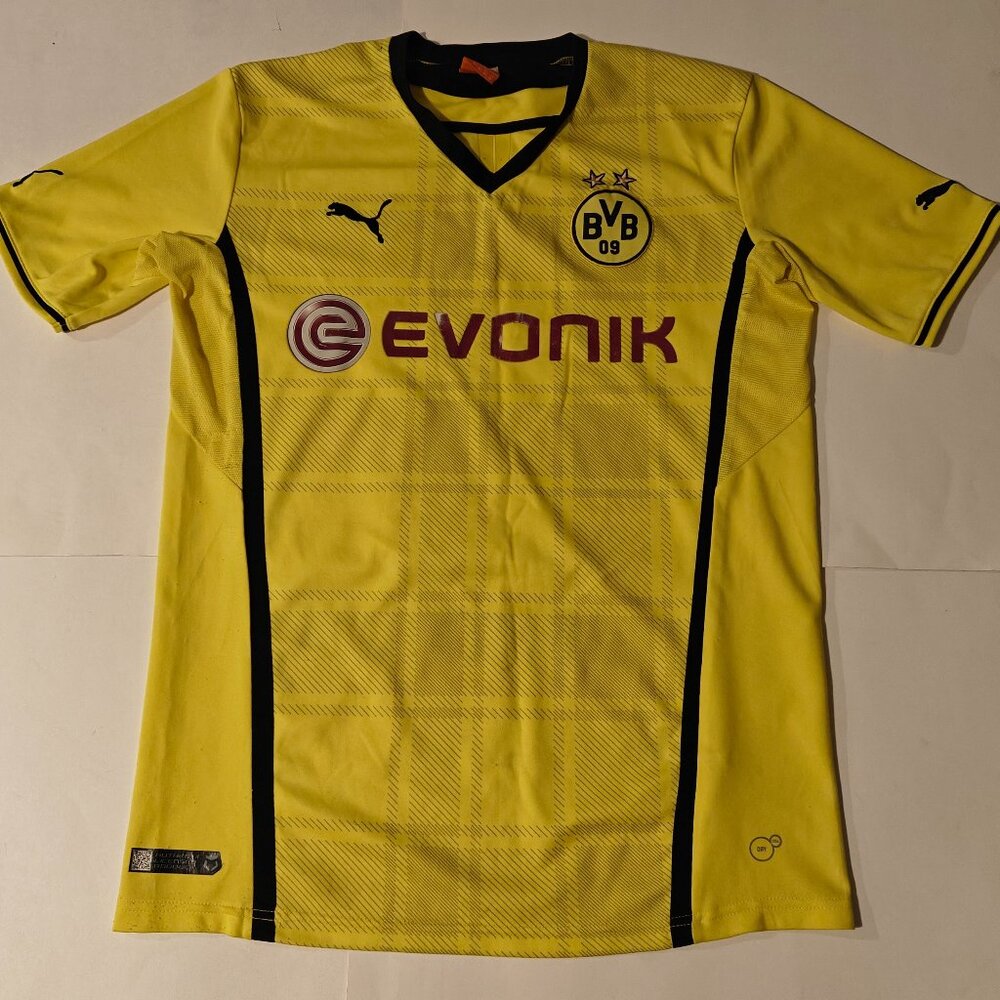 Borussia Dortmund 2013/2014 Home Jersey Puma Yellow Size M BVB Vintage Soccer